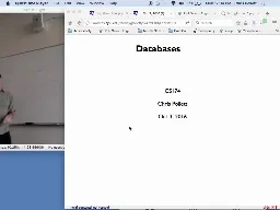 11 Oct 3 Databases[Video]
